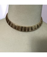 Vintage Thick Omega Collar Choker Egyptian REVIVAL Gold Tone - $19.99
