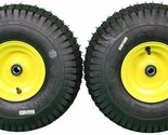 2 Tire Wheel Assembly 15x6.00-6 John Deere LT133 LA115 LA105 D100 D105 L... - $107.49