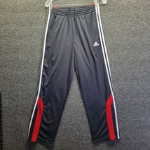 Adidas Track Men&#39;s Sz S Warmup Pants Black Red Pockets - £19.02 GBP