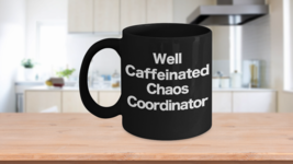 Chaos Coordinator Mug Black Coffee Cup Funny Gift for Mom, Professional, Fuel - £17.38 GBP+