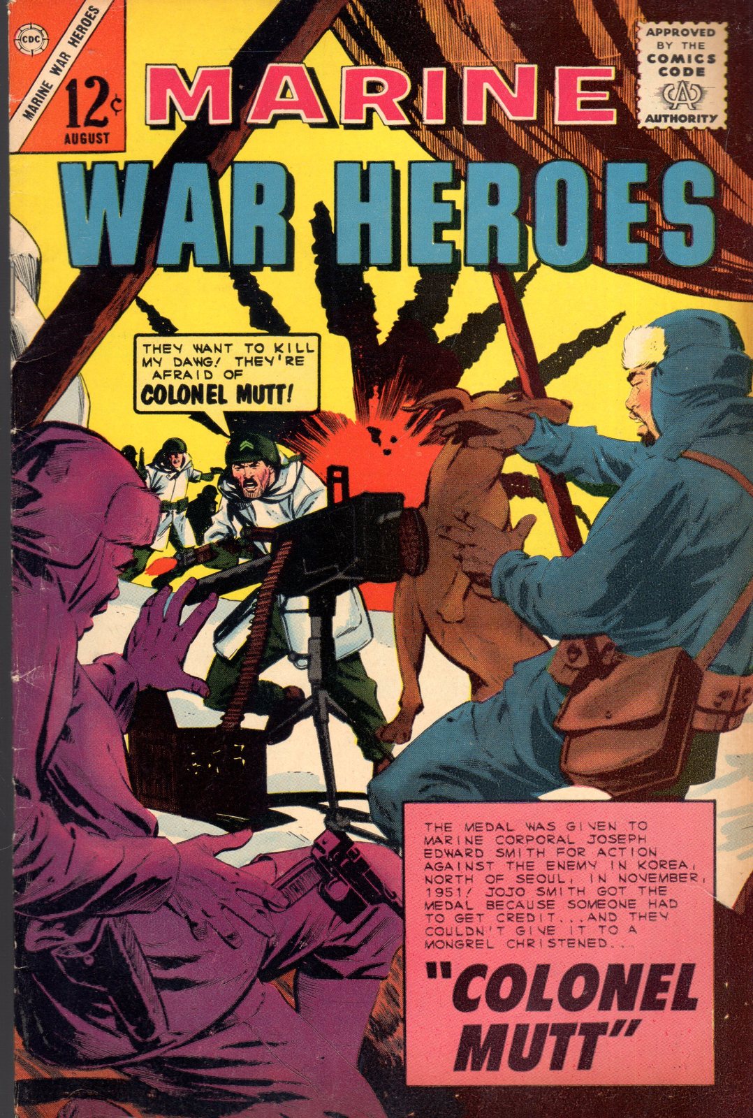 Marine War Heroes Charlton Comic #4 August 1964 - $6.00
