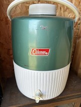 VTG Coleman 3 Gallon Thermos Green Made In USA Water Jug Cooler 80s 90s 70s Camp - £19.61 GBP