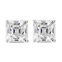 Plata de Ley 5.65Ct Imitación Diamante Solitario Tuerca Pendientes Para Regalo - £55.13 GBP