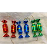 MCM Candy Christmas Ornaments Plastic Vibrant Colors Retro Set of 6 - $19.79