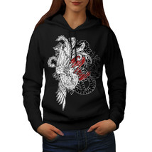 Wellcoda Yin Yang Beast Fantasy Womens Hoodie, Dragon Casual Hooded Sweatshirt - £28.59 GBP