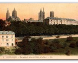 Cathedral View from Hotel de la Gare Coutances France UNP DB Postrcard P28 - £3.09 GBP