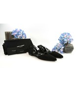Saint Laurent Black Suede Leather Ankle Lace Flats Size 36 NIB - £254.58 GBP
