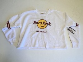 Hard Rock Cafe Nashville Crop Crewneck Sweatshirt White Large Chain Stitch NWT - £22.41 GBP