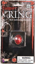 Vampiress Silver Toned Ring with Red Stone, Goth, Dracula Cosplay NEW SEALED - £2.55 GBP