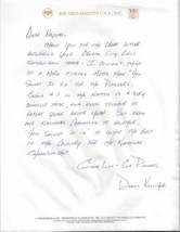 Dennis Kelleher Signed Handwritten Letter Miami Hurricanes - £23.66 GBP