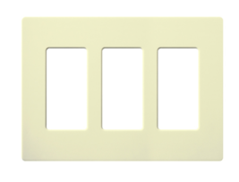 Lutron CW-3-AL 4-Gang Claro Wall Plate, Almond  NEW - $13.98