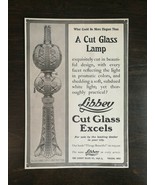 Vintage 1902 Libbey Cut Glass Lamp Libbey Glass Company Original Ad - 1021 - £5.22 GBP