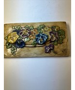 1933 Ornate Vintage Botanical Art Sculpture Wall Decor  Nu Stone - $79.99