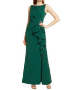 Eliza J EJ8-0110 Ruffle Front Gown SZ 6 Hunter - €115,05 EUR Eliza J EJ8-0110 Ruffle Front Gown SZ 6 Hunter - €115,05 EUR
