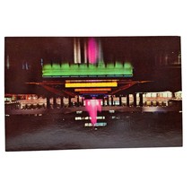 Postcard Airport Fountain Night Scene Greater Pittsburgh Airport Chrome ... - $6.92