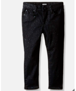 Hudson Girls Black Daiquiri Glitter Sparkle Straight Skinny Repition Jea... - $29.99