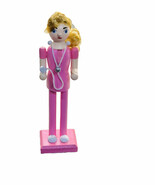 Nurse Doctor with Pink Uniform Nutcracker Wooden 10” Christmas/Missing C... - $142.96