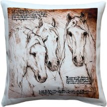 PILLOW DÉCOR The Love of Horses Stallion 17x17 Throw Pillow - £39.69 GBP