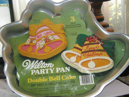 Wilton Cake Pan Christmas Double Bell Cake Pan 2105-1537, 1979 - £11.12 GBP