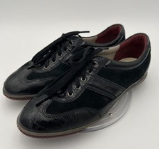 Ecco Women’s Sz 9, EU 40 Black Leather Sneakers Comfort Shoes Lace-up Walking - £18.57 GBP