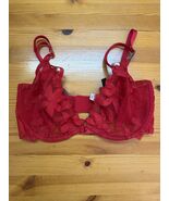 Victoria's Secret Very Sexy Ziggy Glam Floral Embroidery Demi Bra Red 32... - $19.74