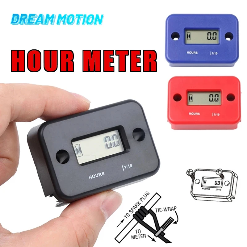 Digital Hour Meter LCD Counter For Motorcycle Instrument Clocks Snowmobile - £11.37 GBP+