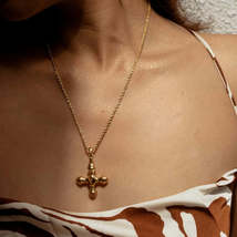 18K Gold-Plated Cross Pendant Necklace - $15.74