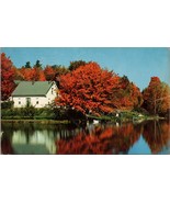 Reflections in a Mill Stream at Fall Foliage Time Postcard PC268 - £3.81 GBP