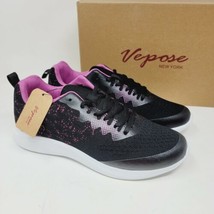 Vepose Women&#39;s Running Shoes Black/Purple Casual Sneakers Size 8 - $25.87