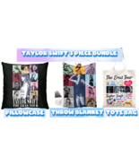 Taylor Swift Eras Tour 3 Piece Bundle Throw Blanket Pillowcase Travel To... - $40.83