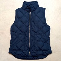 J Crew Navy Blue Down Filled Quilted Puffer Full Zip Vest - Women&#39;s Size... - $475.03 MXN