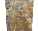 Fieldcrest perfection patchwork print vintage pillowcase yellow pink blu... - $9.89