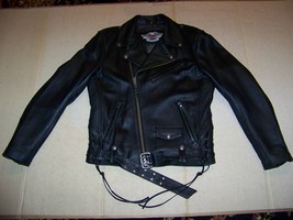 Genuine embroidered Harley Davidson leather jacket Skull Med RN 103819/C... - $299.95