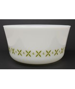 Anchor Hocking Fire King Milk Glass Green Daisy 9 Inch Mixing Bowl with ... - €25,27 EUR