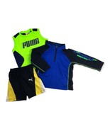 PUMA REEBOK Shirts Shorts LOT Boys 18 months Blue Black Green Athletic L... - £9.01 GBP