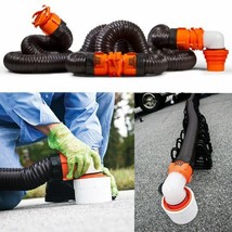 NEW 20Ft RV Sewage Hose Kit Swivel Fitting Dump Station Septic Drain Cam... - $165.82 CAD