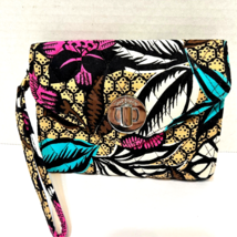 Vera Bradley Floral VBL17 Clutch Wallet Wrislet Quilted Twist Lock New 6... - $13.59