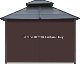 Gazebo Privacy Curtain With Zipper Side Wall Universal Replacement For P... - £30.63 GBP