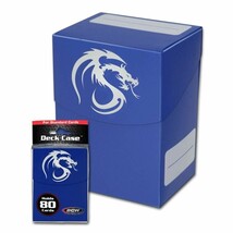 1x BCW GAMING DECK CASE Matte BLUE Box - Holds 80 Cards w/Card Divider 1... - $130.11 MXN