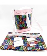 Gucci Psychedelic Multicolor Print Bucket Bag Pink with Drawstring - $2,508.85 CAD