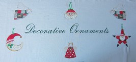 Vintage Wamsutta Hallmark Cards Christmas Decorative Ornaments Fabric Sew Panel - £9.47 GBP