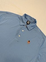 FootJoy Mens Short Sleeve Golf Polo Shirt Size Large Light Blue Thin Str... - £10.83 GBP