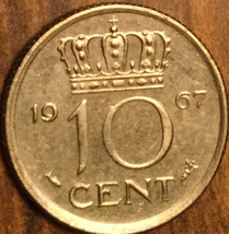 1967 Netherlands 10 Cents Coin - £1.23 GBP