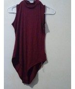 Mangopop Women’s Sleeveless Red Bodysuit Tank Top Sz S 9030ARE - $20.57 CAD