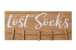 Lost Socks Wood Wall Sign with clips - £29.89 GBP