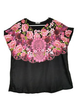 Paraguayan Blouse (Black with Floral Print/ X-Large) - €23,96 EUR
