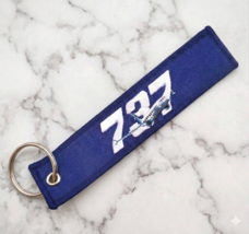 Boeing 737 Aviation Keychain ☆ Pilot Airline Crew Airplane Luggage Tag! ... - $6.92