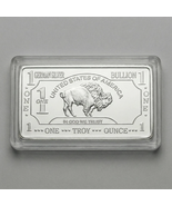 German Buffalo Design – .999 1 Troy Ounce German Silver Bar with Case - $68.00