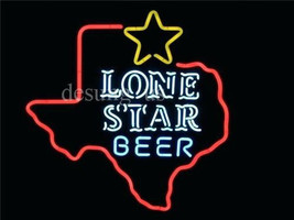 New Texas Lone Star Lamp Bar Logo Beer Neon Sign 24&quot;x20&quot; - £195.90 GBP