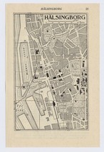 1952 Vintage City Map Of Helsingborg Hälsingborg / Sweden - £13.45 GBP
